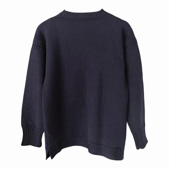 Le Tricoteur Vintage Guernsey Fisherman Sweater Navy Pure Wool Mens 38 Small - Picture 6 of 6